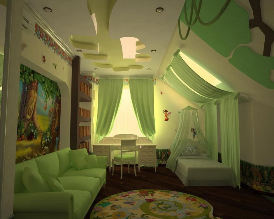 Дизайн комнат в частном доме для детей