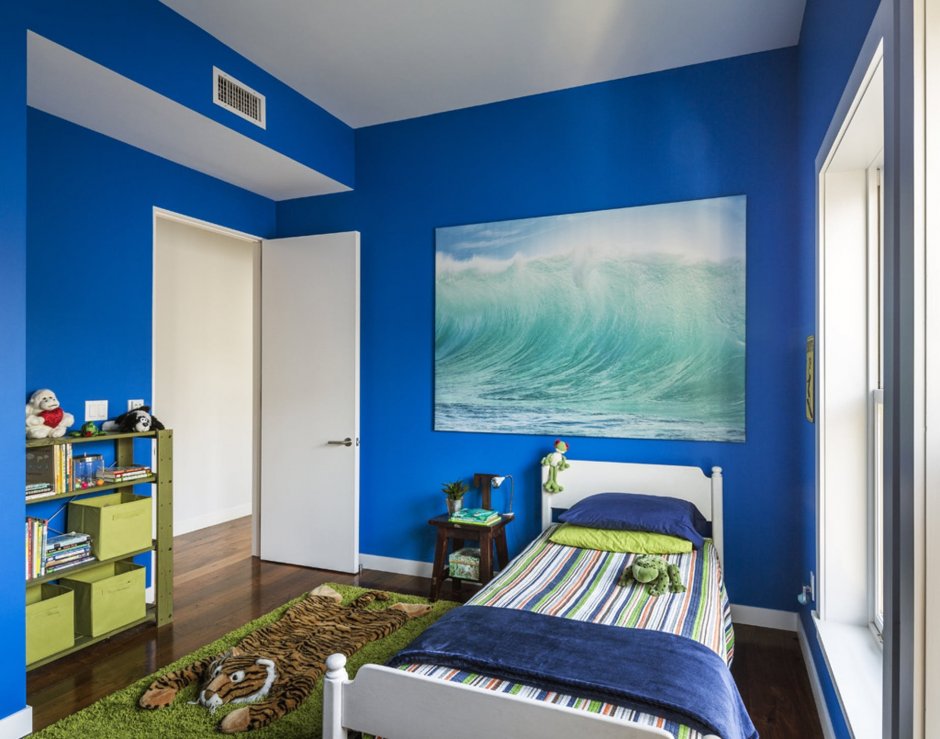 Синяя детская спальня