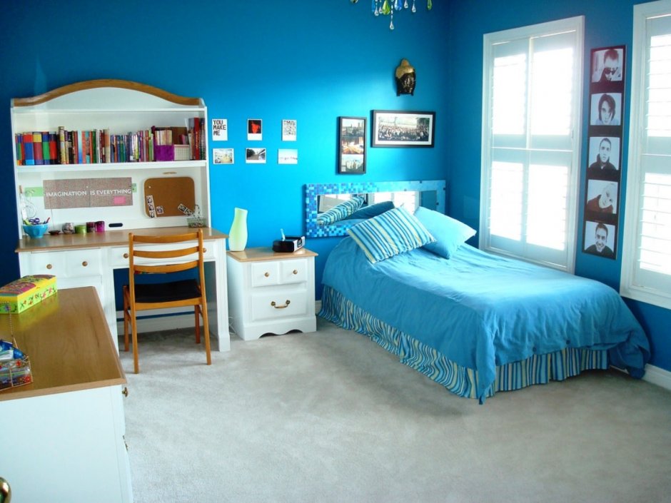 Голубая спальня для девочки