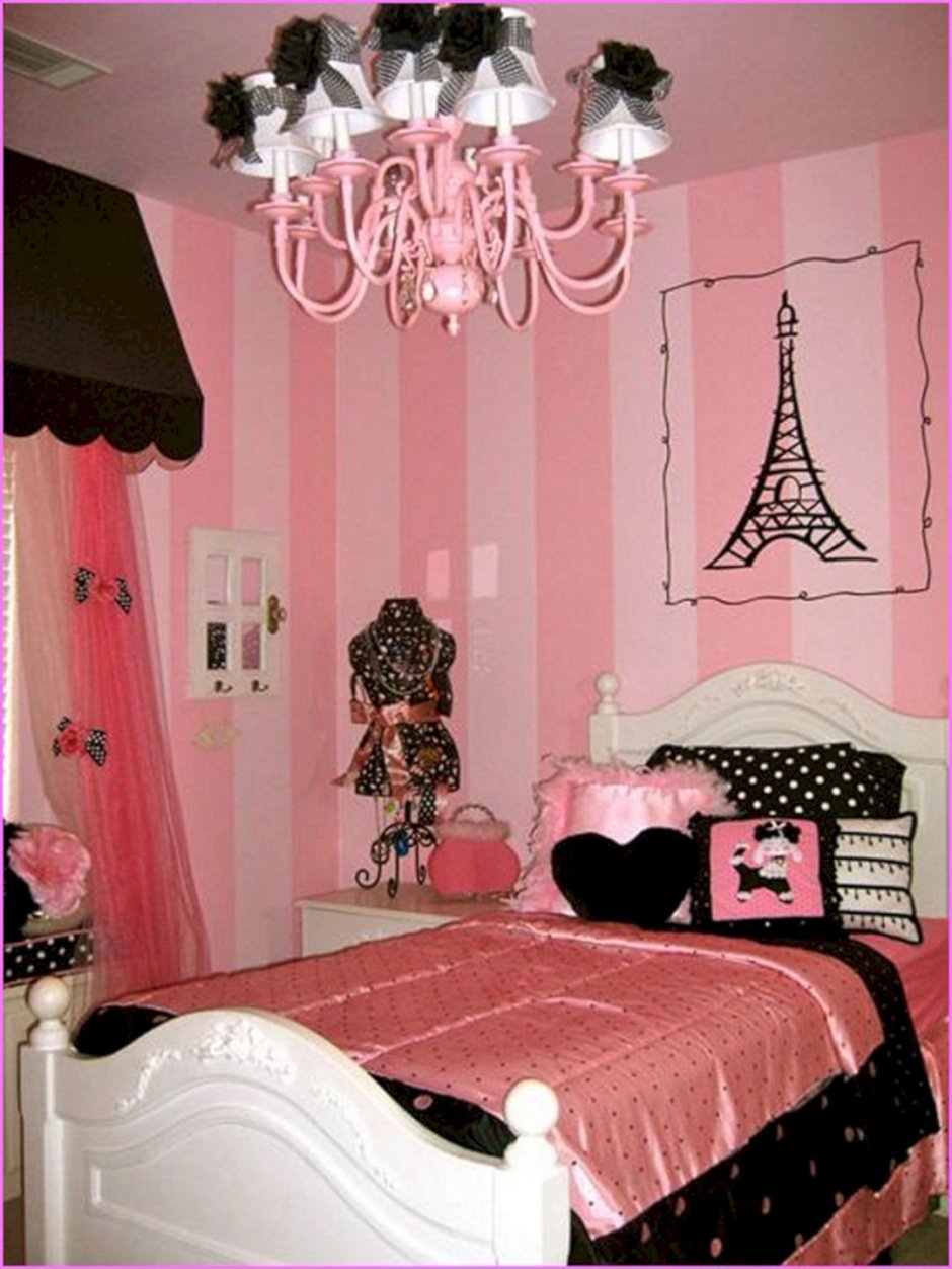 Комната для девочки подростка в стиле Париж