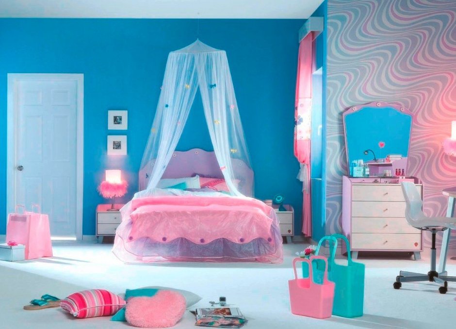 Комната принцессы голубая