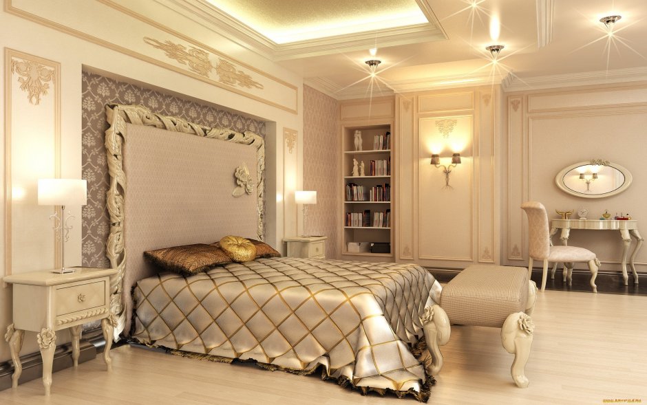 Бело Золотая спальня