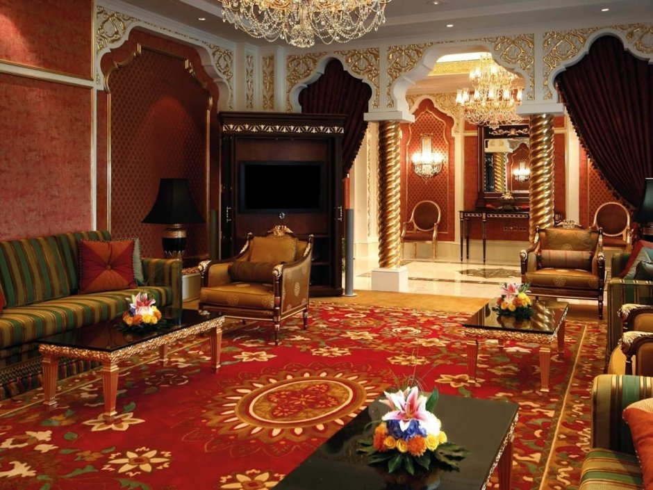 Интерьер гостиной в арабском стиле