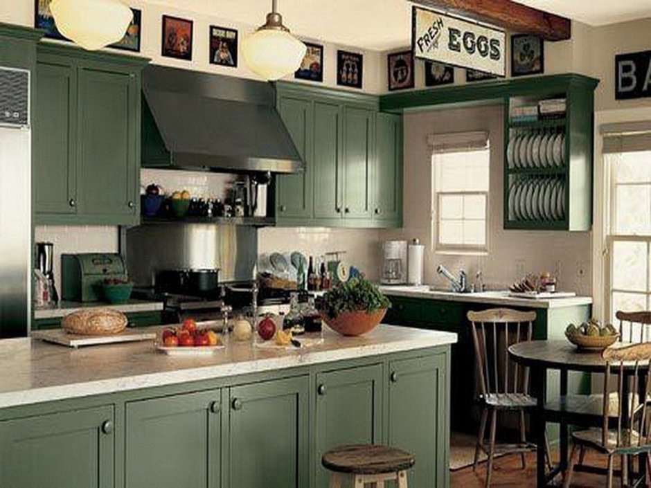 Тёмно зелёная кухня икеа
