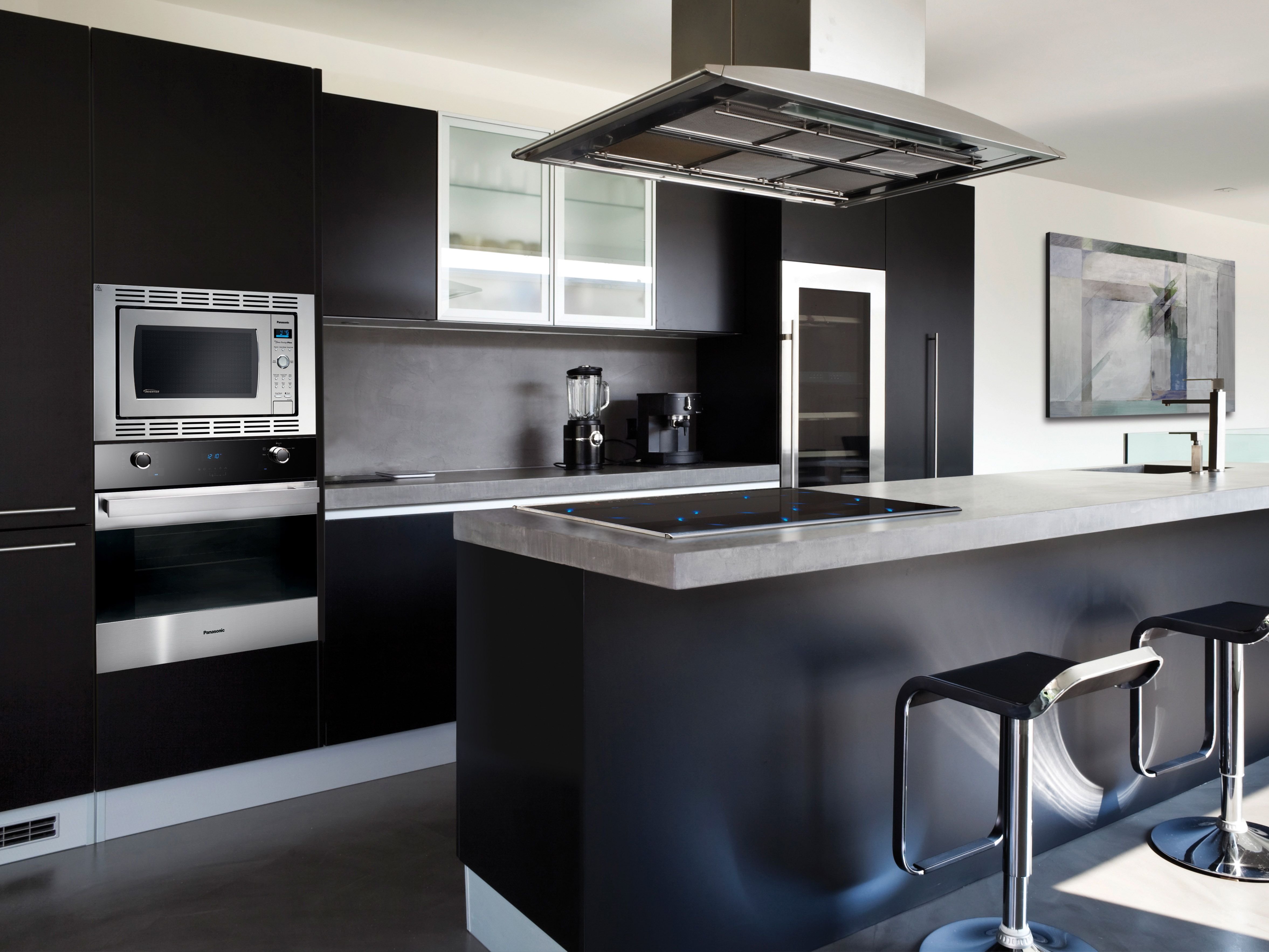 Современная черная кухня. Красивые стильные кухни. Черные кухни. Современные кухни. Кухня в современном стиле.