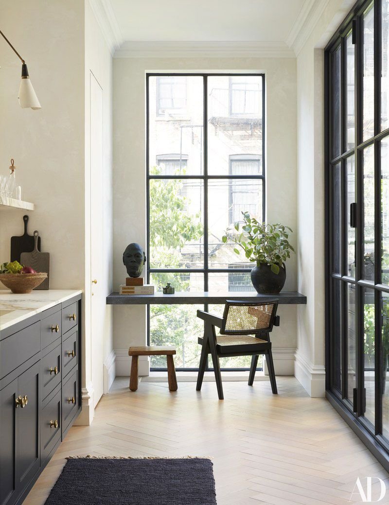 Французские окна в интерьере кухни
