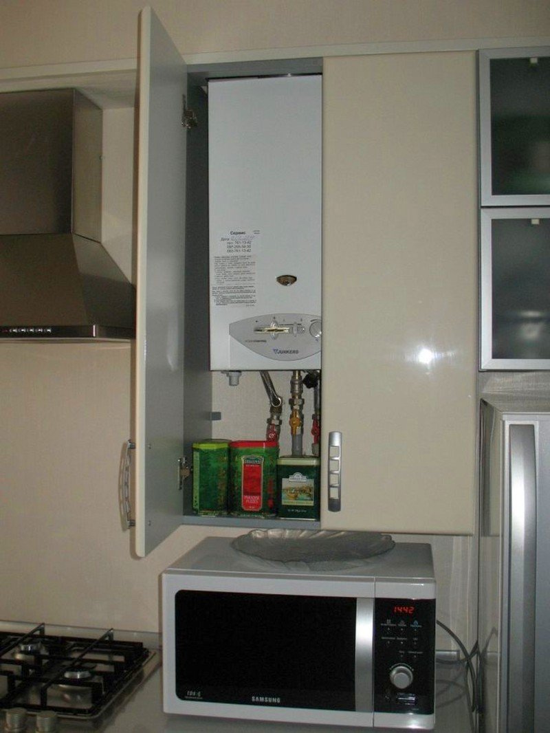 Газовый котел спрятанный в кухонный