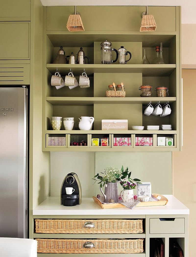 Книжный шкаф на кухне (30 фото)