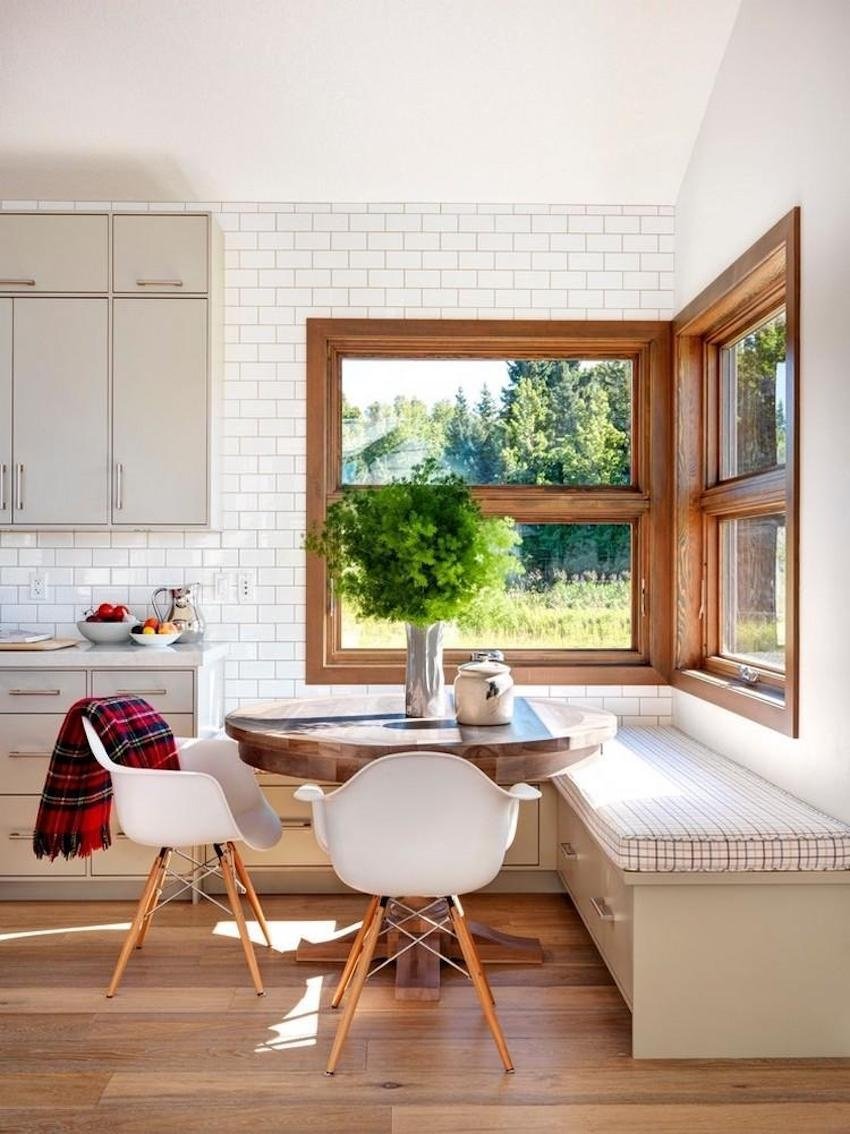 окно в скандинавском стиле на кухне