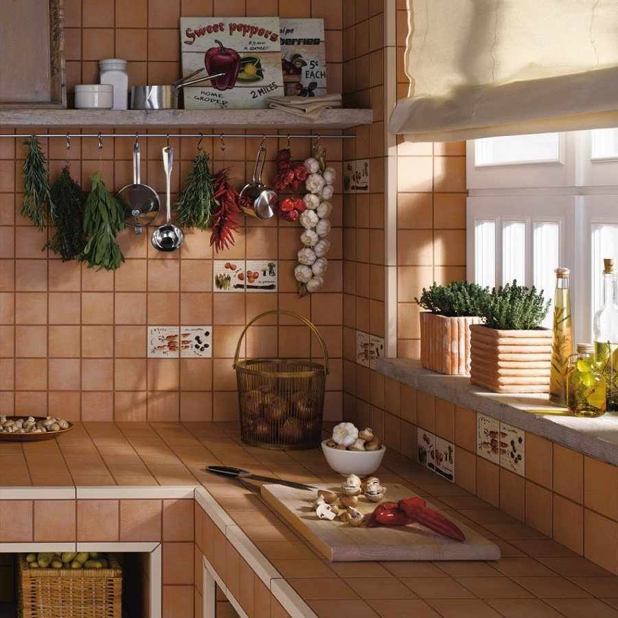 Кафельная плитка на кухню декор