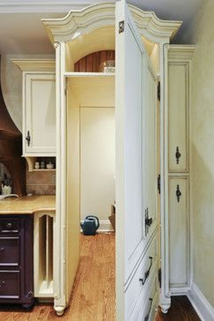 Потайная дверь в кухонном гарнитуре