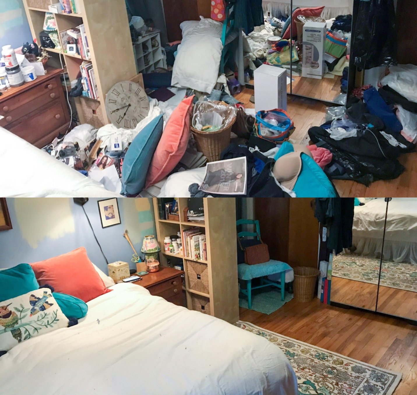 Уборка квартир до и после