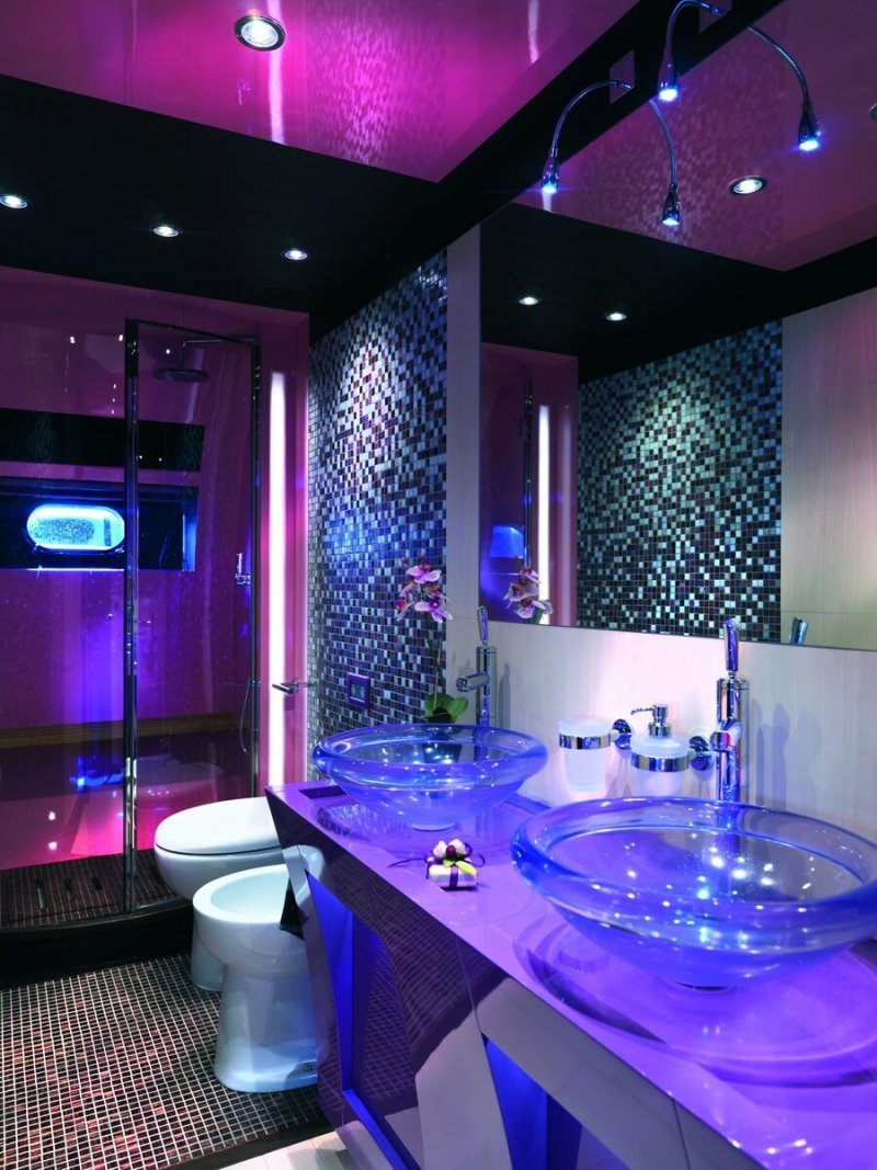 Фиолетовые Ванные комнаты