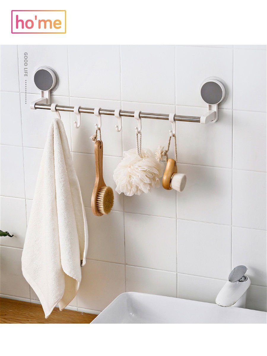 Вешалка для полотенец в ванную настенная с крючками