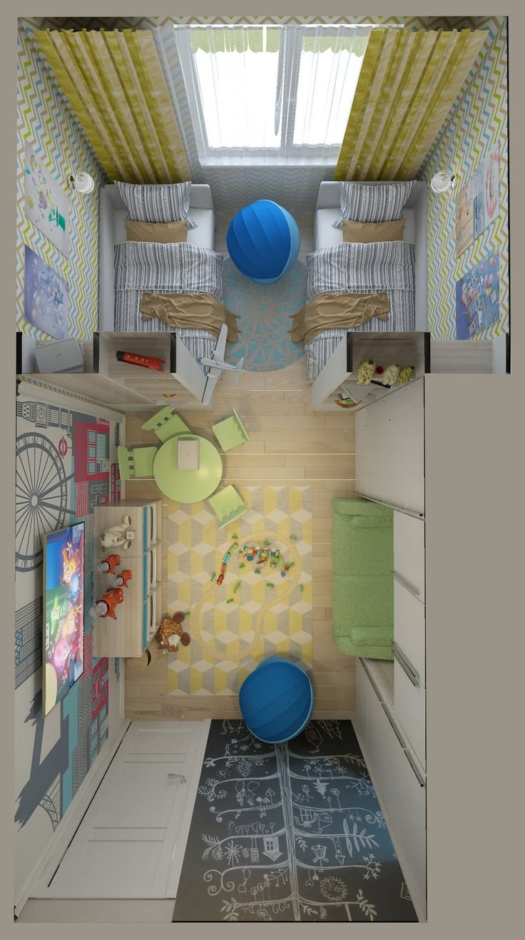 План детской комнаты сверху (61 фото)