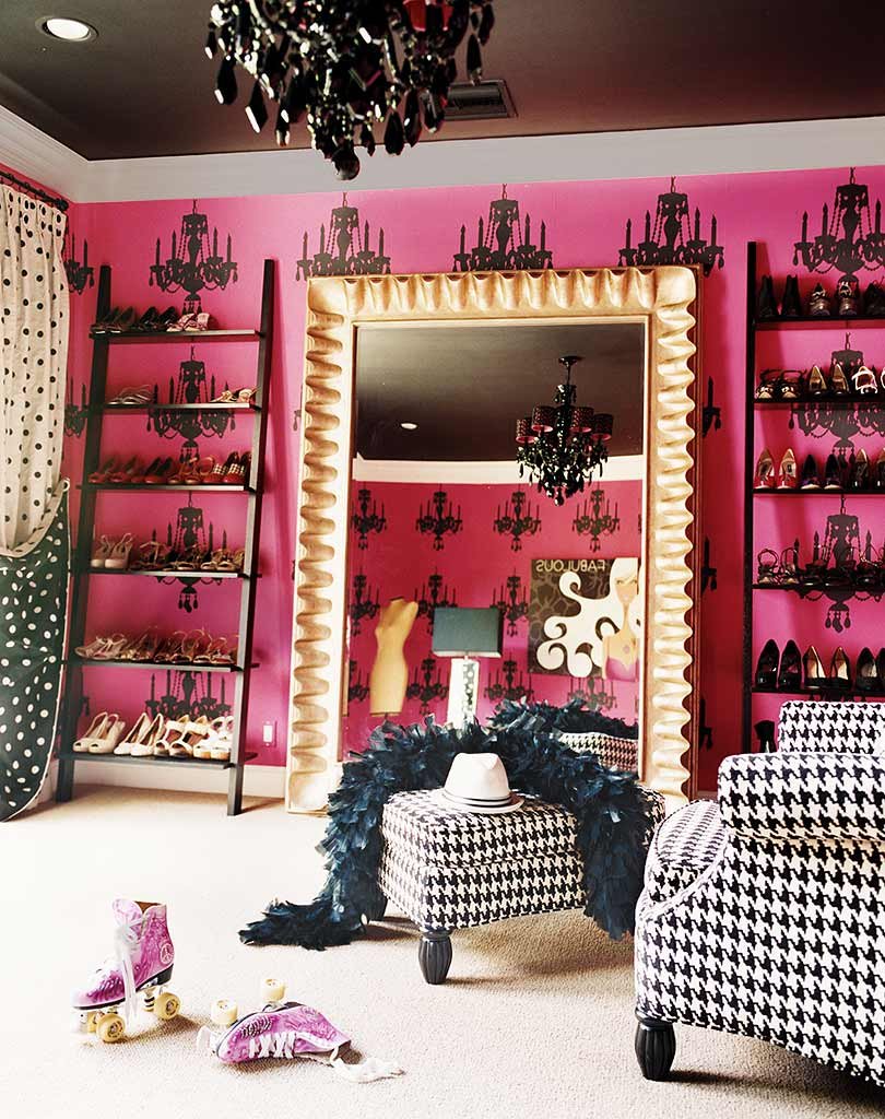 Розовый гардероб интерьер