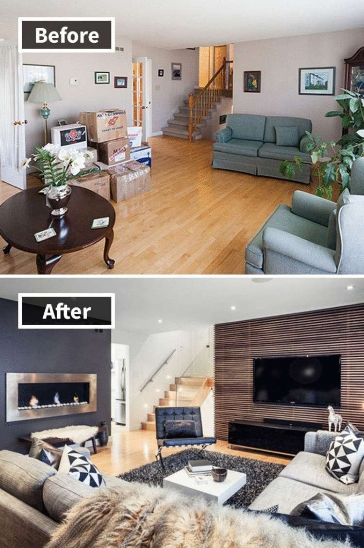 Интерьер комнаты до и после