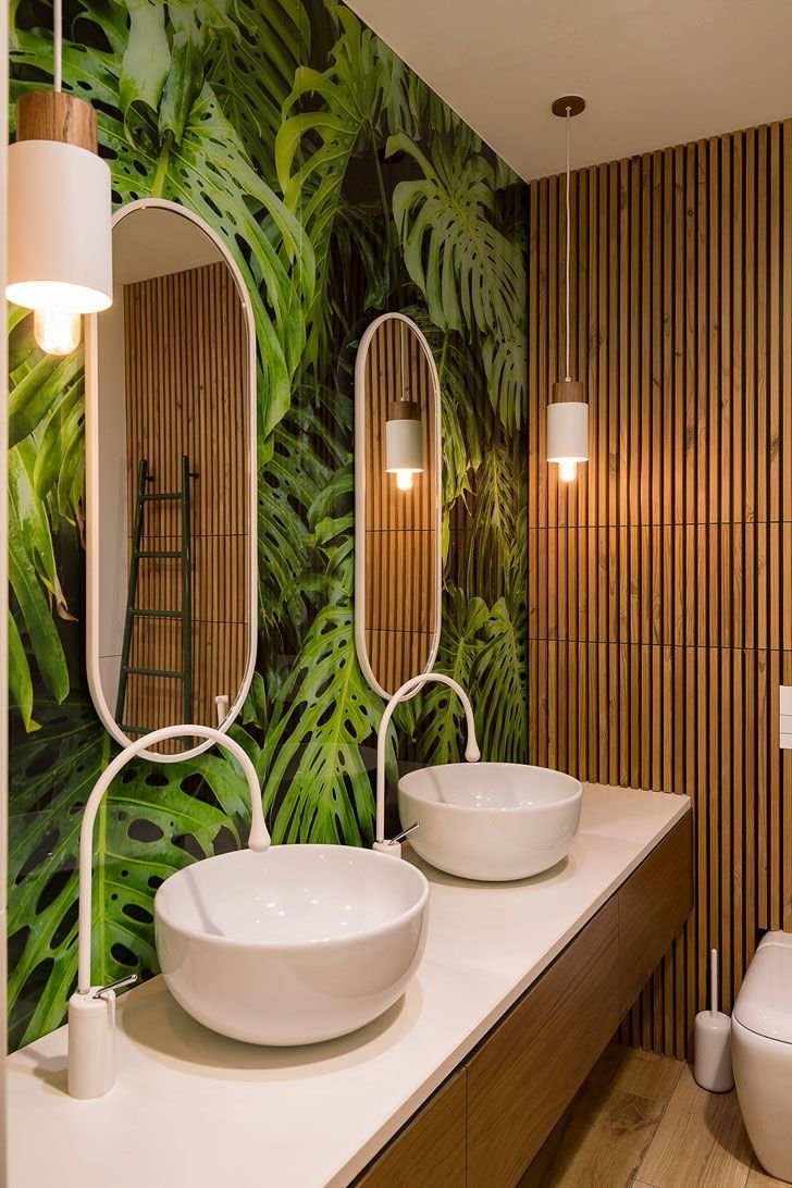 Ванная комната в стиле тропики