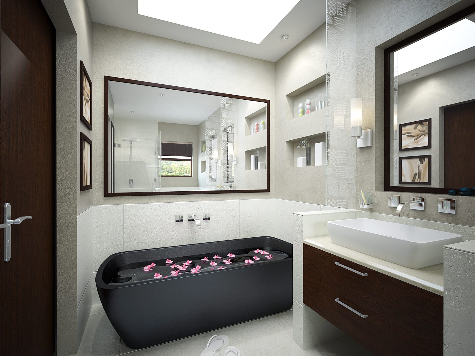 красивый современный дизайн ванной