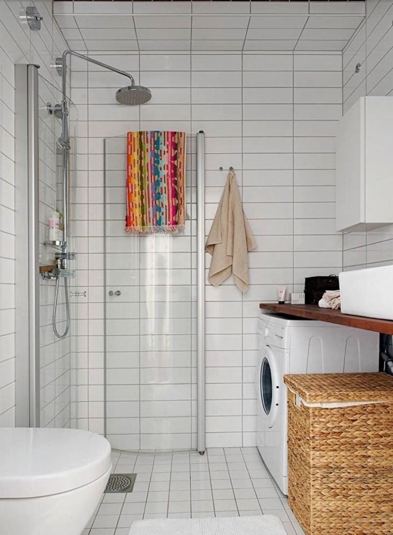 Скандинавский стиль ванная комната 4 кв