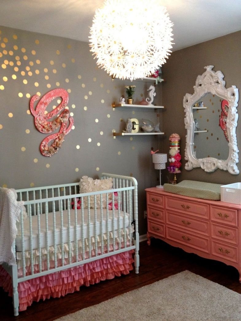 Декор комнаты для новорожденной девочки