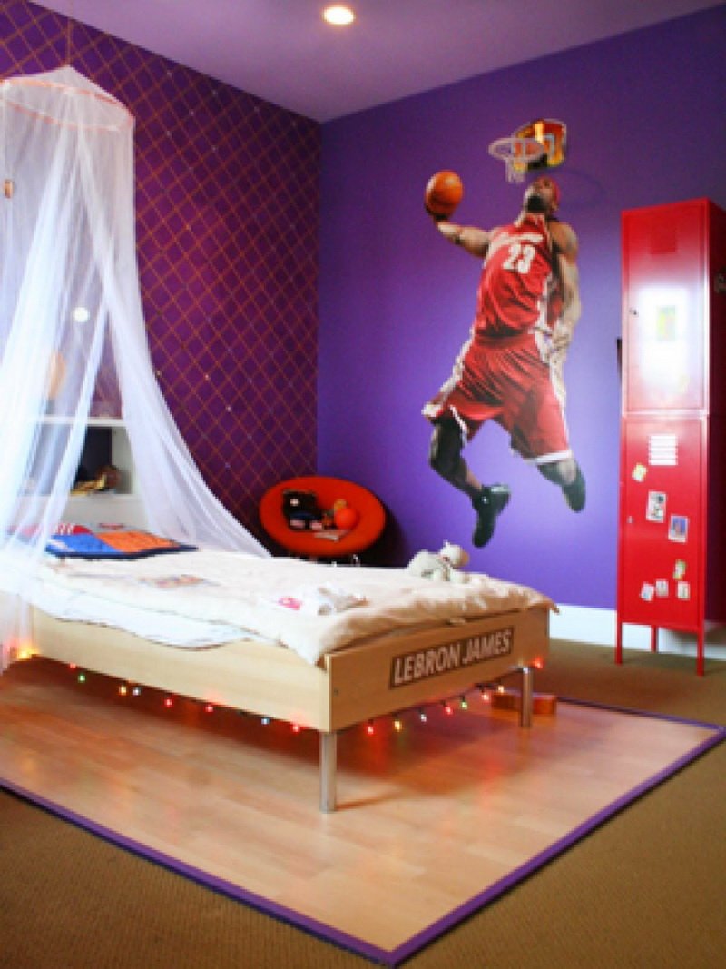 Баскетбольная тематика в спальне