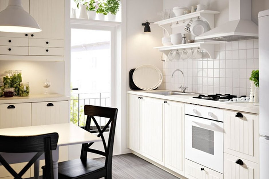 Белая кухня ikea