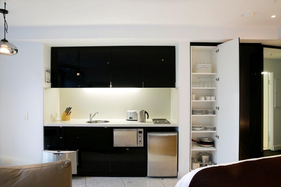 Фото мини кухни в квартире студио