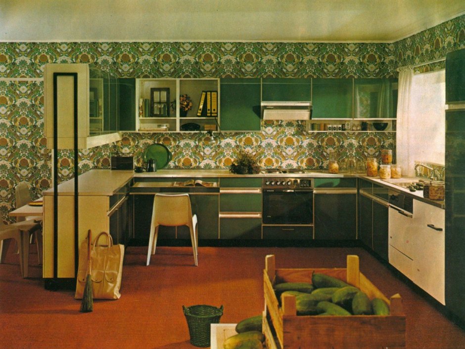 Кухни интерьер Аля 70е