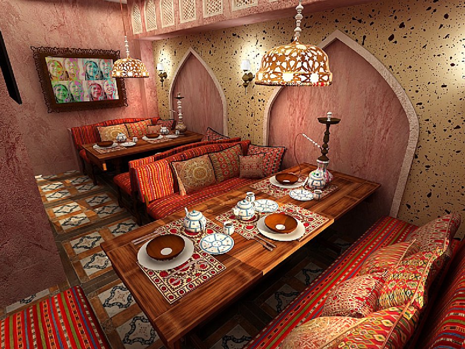 Ресторан узбекской кухни интерьер