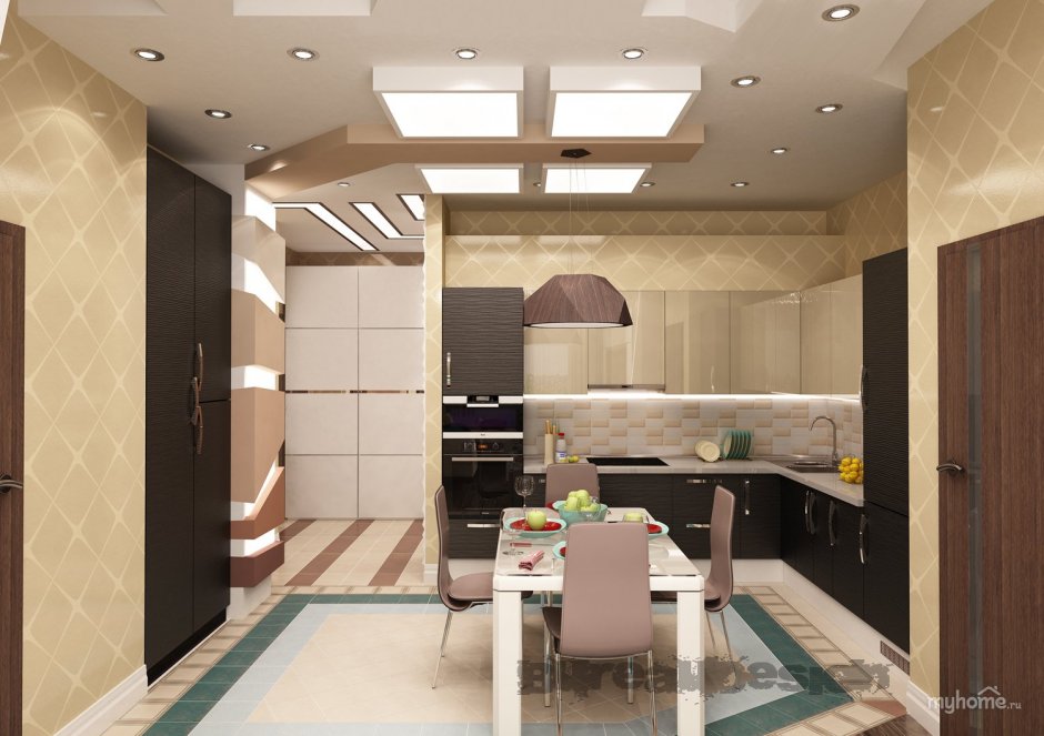 Объединение кухни гостиной и коридора