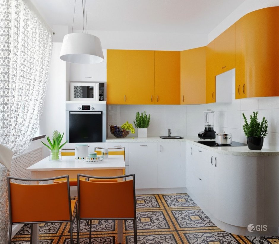 Двухцветная кухня (63 фото)