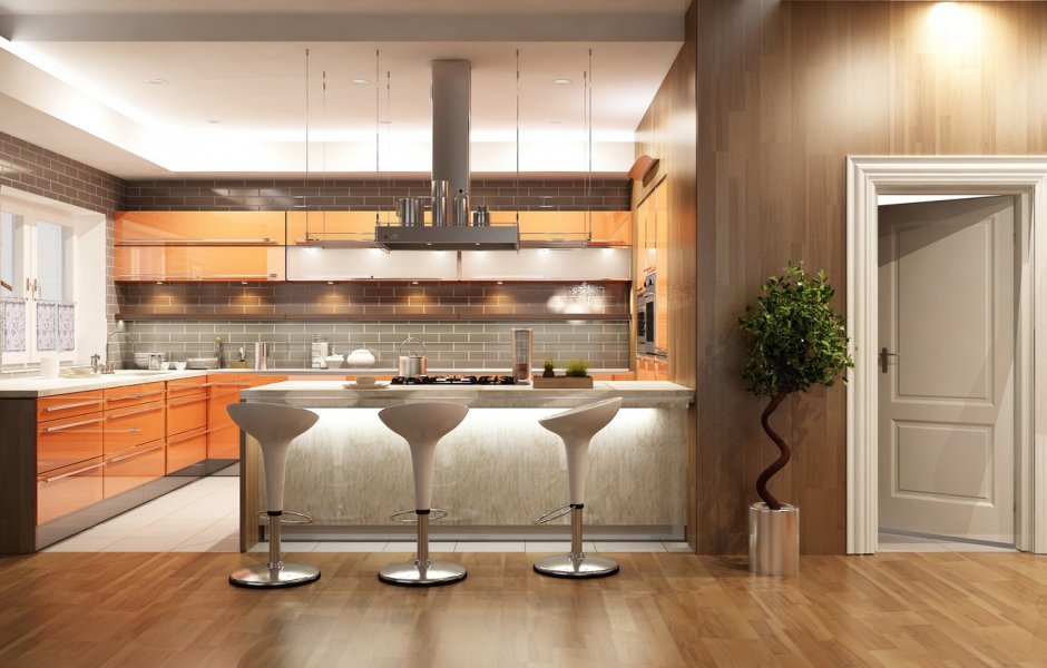 Дизайн интерьера 3 d кухни