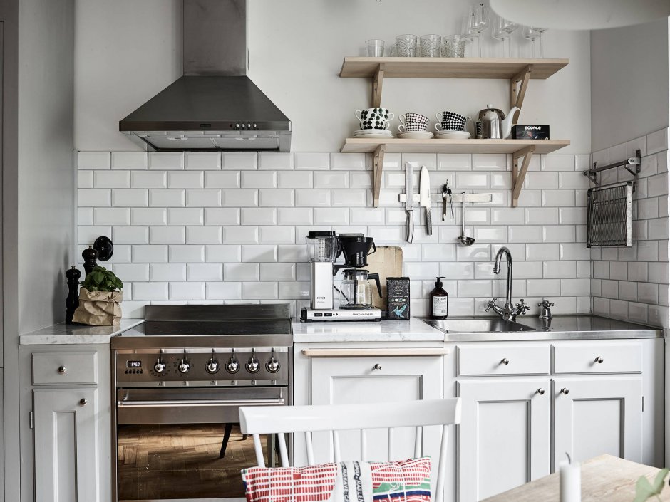 Плитка на кухонный фартук в скандинавском стиле