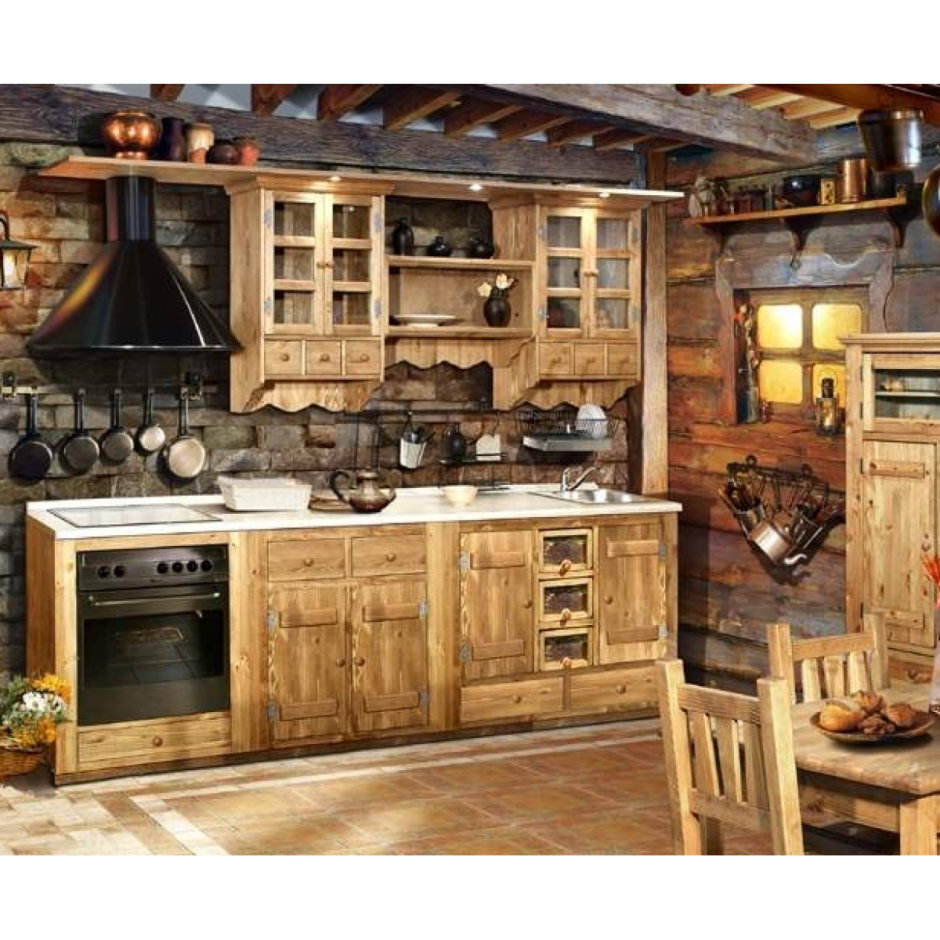 Кухни под старину из дерева