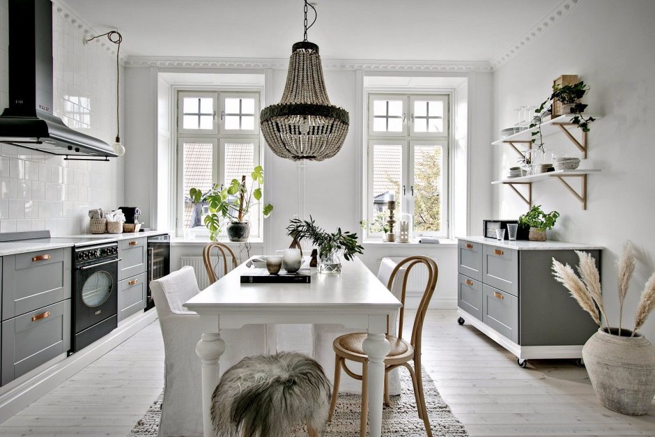 Рамки на кухне в скандинавском стиле