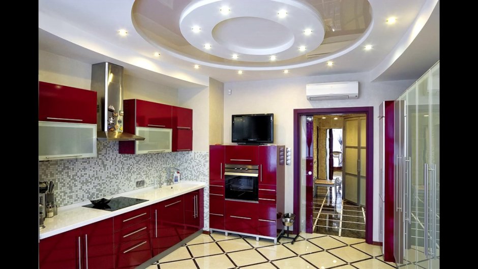 Подвесные потолки для кухни в квартире