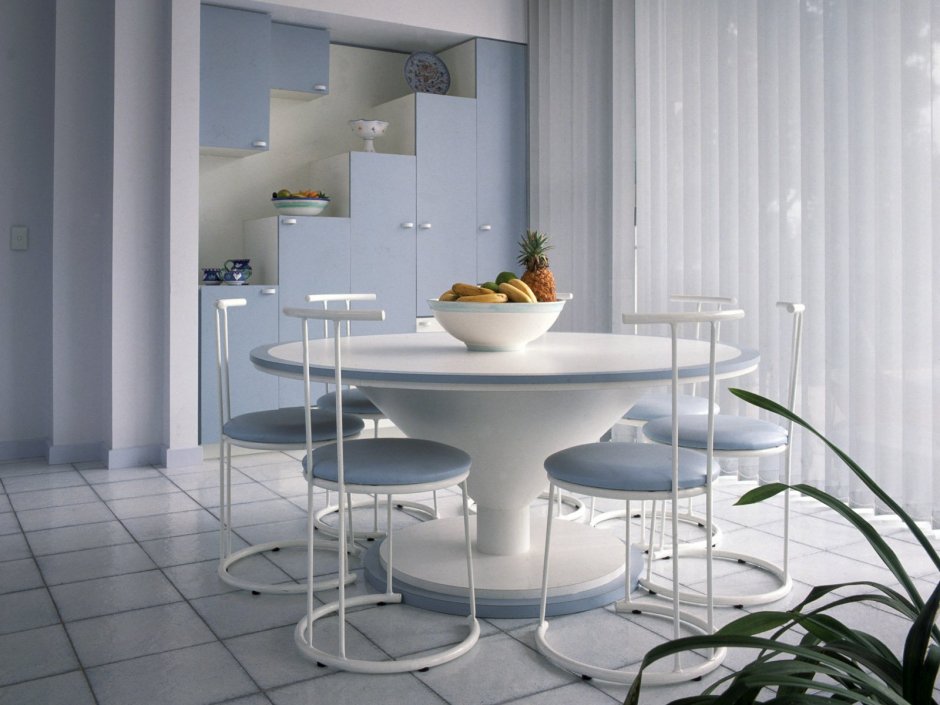 Круглые дизайнерские столы для кухни