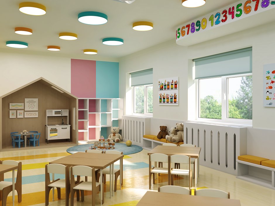 Финский детский сад интерьер