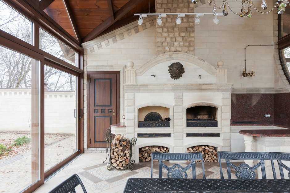 Зимний интерьер кухни