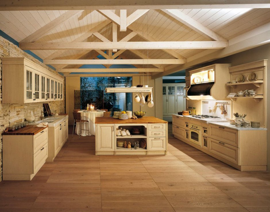 Кухонный фартук в деревянном доме (34 фото)