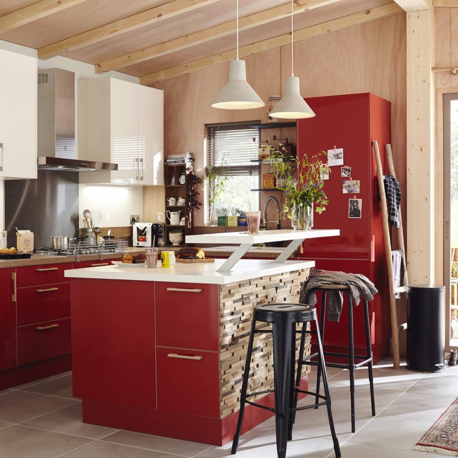 Красная кухня Леруа Мерлен