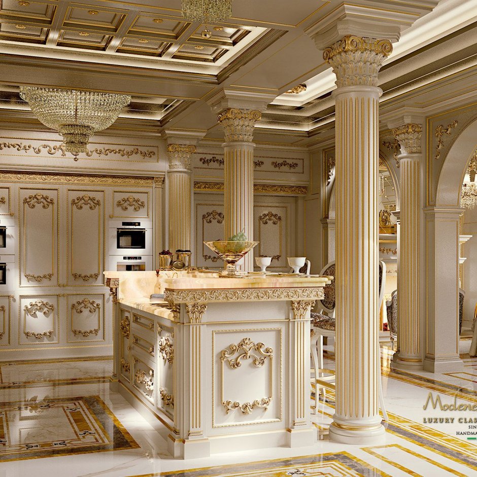 Дубаи элитные интерьеры кухни