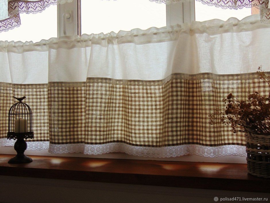 Занавески на окна в деревенском стиле