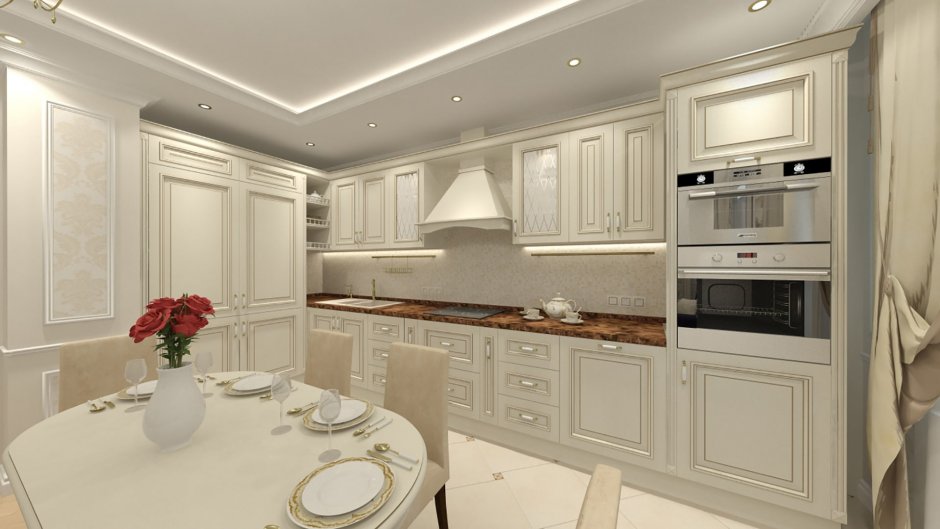 Красивые дизайнерские кухни в классическом стиле 2021
