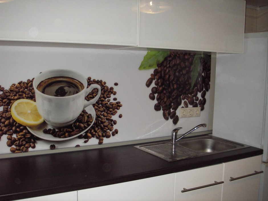 Кухонный фартук кофейные зерна