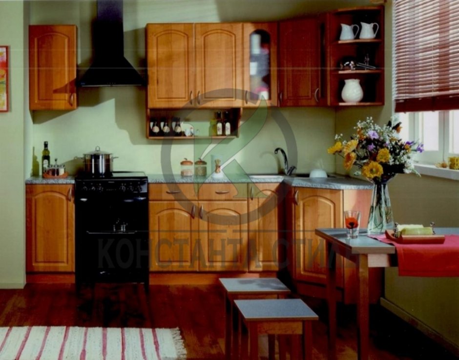 Кухня Трапеза классика угловая 1200x1785