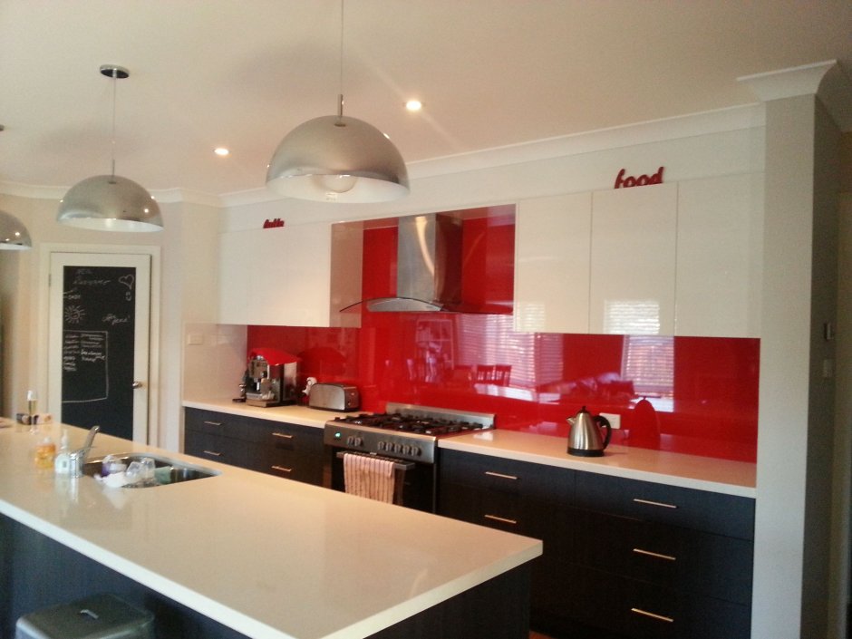 Kitchen with Red Dark