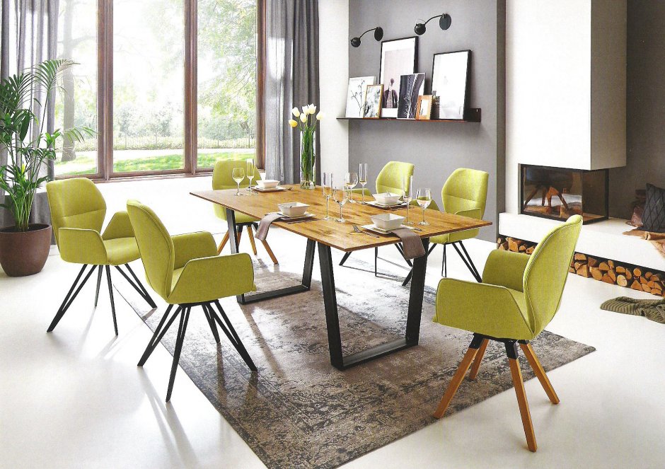 Кухонный стол оливкового цвета