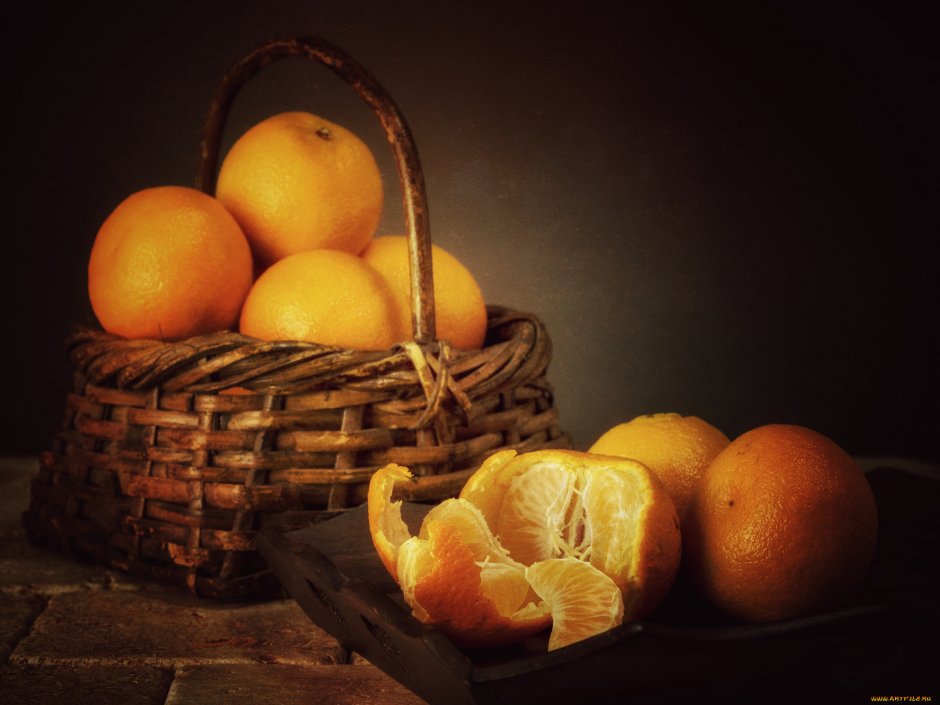 Обои с апельсинами для кухни (34 фото)